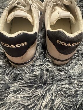 Coach White Leather Low-Top Sneakers